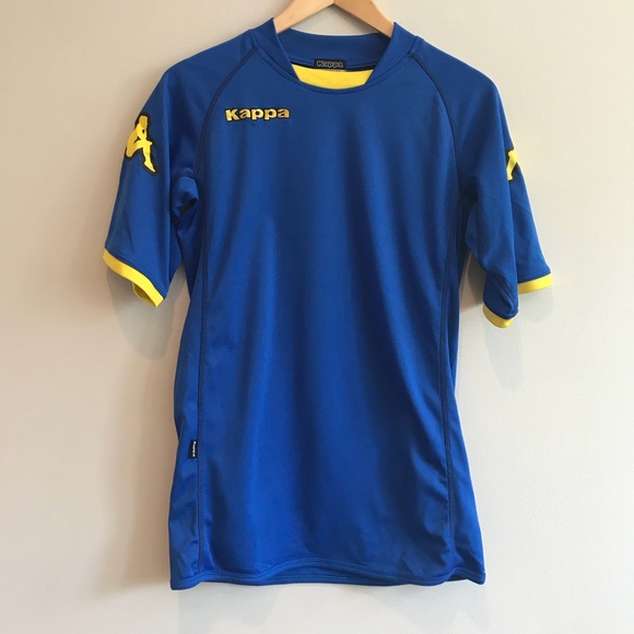 blue and yellow soccer jersey